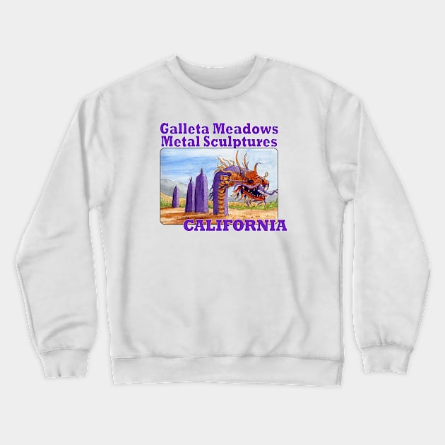 Galleta Meadows Metal Sculptures, California Crewneck Sweatshirt by MMcBuck